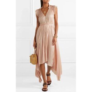 Ulla Johnson Senna Midi Dress – Peony Light Pink, Size 0